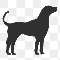 Png dalmatian dog silhouette, transparent background