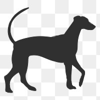 Png redbone coonhound dog silhouette, transparent background