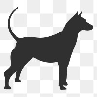 Png thai ridgeback dog silhouette, transparent background