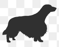 Png springer spaniel dog silhouette, transparent background