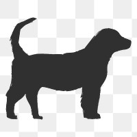 Png shetland sheepdog silhouette, transparent background