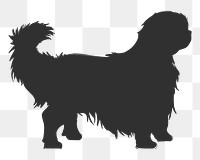 Png spaniel dog silhouette, transparent background