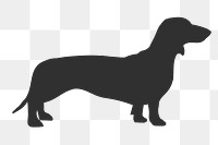 Png dachshund dog silhouette, transparent background