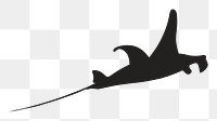 Png stingray silhouette, transparent background