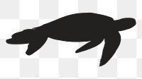 Png turtle silhouette, transparent background