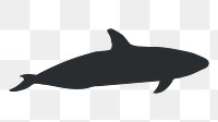 Png killer whale silhouette, transparent background