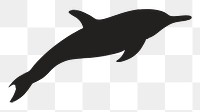 Png spinner dolphin silhouette, transparent background