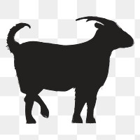 Png goat silhouette, transparent background