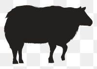 Png sheep silhouette, transparent background