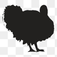 Png turkey silhouette, transparent background