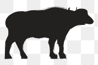 Png ox silhouette, transparent background