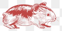  Png red mouse sketch illustration, transparent background