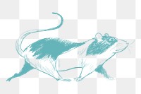  Png walking mouse sketch illustration, transparent background