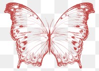  Png beautiful butterfly sketch illustration, transparent background