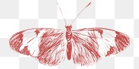  Png beautiful butterfly sketch illustration, transparent background