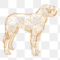  Png irish mastiff dog sketch illustration, transparent background