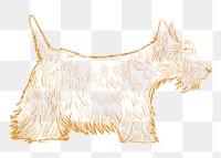 Png scottish terrier dog sketch illustration, transparent background