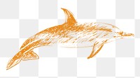 Png spinner dolphin sketch illustration, transparent background