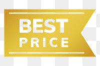 Best price  png badge, transparent background