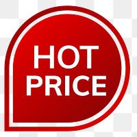 Hot price  png badge, transparent background