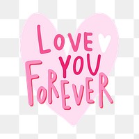 Love png sticker, transparent background