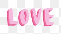 Love png, transparent background