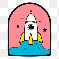 Rocket png sticker, transparent background