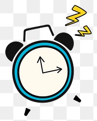 Alarm clock png icon, transparent background