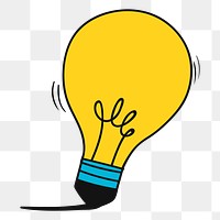 Light bulb png icon, transparent background