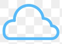 PNG Blue cloud storage icon transparent background