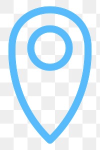 PNG Blue tracking pin icon transparent background