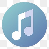 PNG Music note icon  sticker, transparent background
