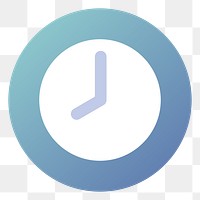 PNG Clock icon  sticker, transparent background