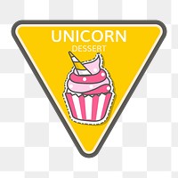 Png dessert triangle sticker, transparent background