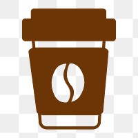 Coffee icon png, transparent background
