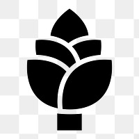 Vegan logo icon png,  transparent background 