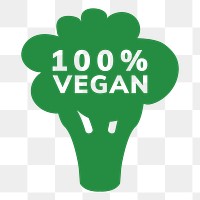 Vegan sticker png, transparent background
