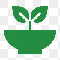 Vegetarian food icon png, transparent background