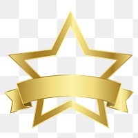 Gold badge png, transparent background