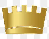 Golden crown  png, transparent background