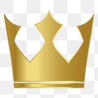 Golden crown  png, transparent background