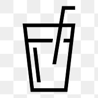 Cold drink icon png beverage icon illustration on  transparent background 