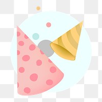 Png colorful party hats illustration, transparent background