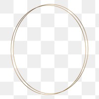 Png golden geometric frame, transparent background