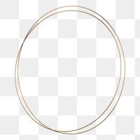 Png golden geometric frame, transparent background