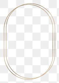 Png golden geometric frame, transparent background