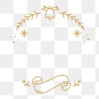 Christmas png badge, transparent background