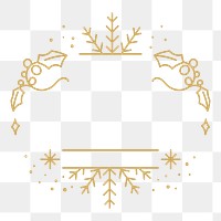 Christmas png badge, transparent background