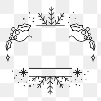 Christmas png badge, transparent background