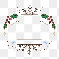 Christmas png badge, transparent background